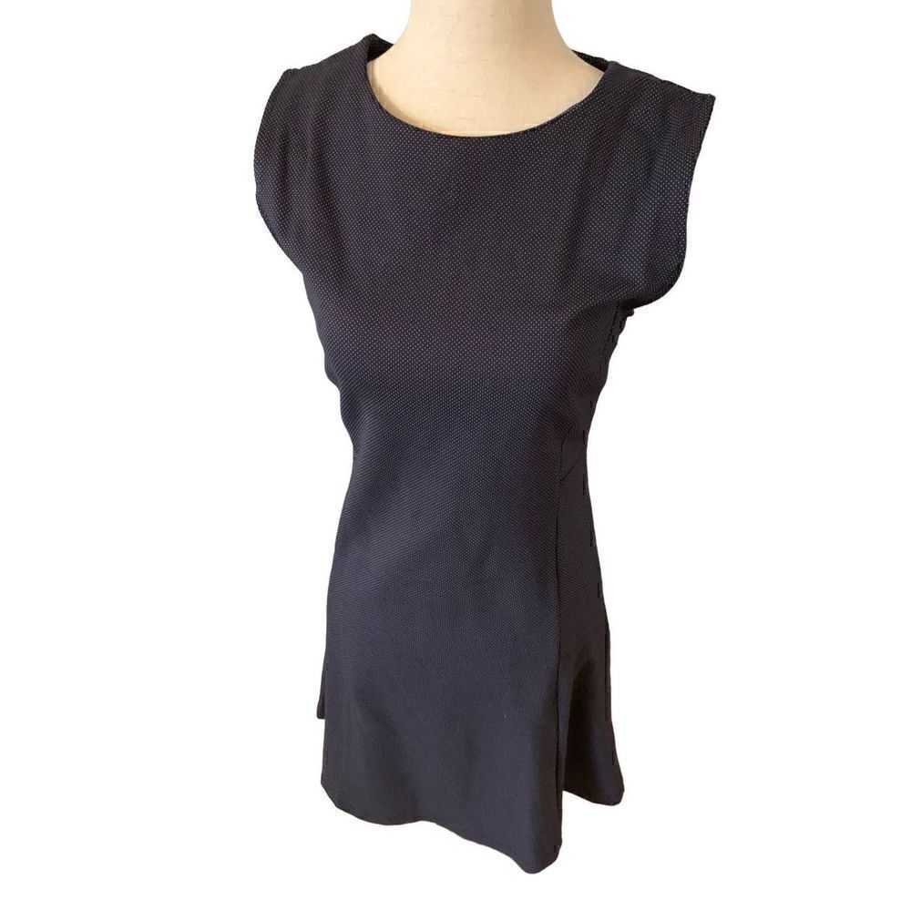 Banana republic dress size medium blue polkadots